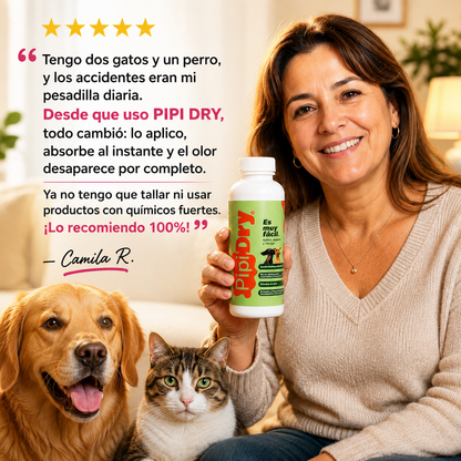 •	PipiDry™️ – Convierte la Orina y el Vómito en Polvo para una Limpieza Rápida y Sin Complicaciones ✅