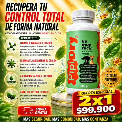 •	PipiDry™️ – Convierte la Orina y el Vómito en Polvo para una Limpieza Rápida y Sin Complicaciones ✅