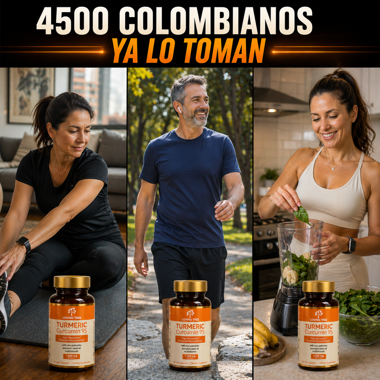 OFERTA 2 X 1 :TURMERIC™️ – Curcumina 95% de Alta Potencia para Articulaciones Flexibles, Menos Inflamación y Mayor Bienestar