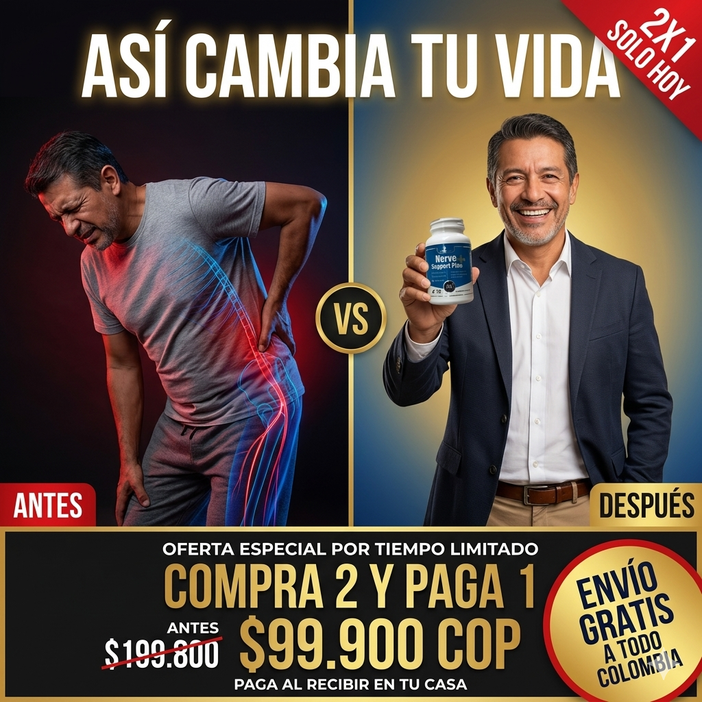 OFERTA 2 X 1 : NERVE SUPPORT PLUS™️ – Soporte Avanzado para Nervios, Reduce Hormigueo, Adormecimiento y Molestias Nerviosas