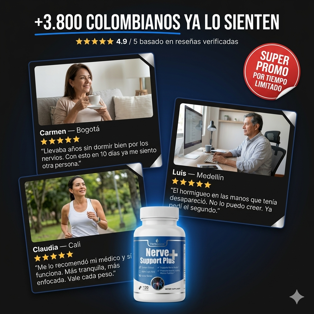 OFERTA 2 X 1 : NERVE SUPPORT PLUS™️ – Soporte Avanzado para Nervios, Reduce Hormigueo, Adormecimiento y Molestias Nerviosas