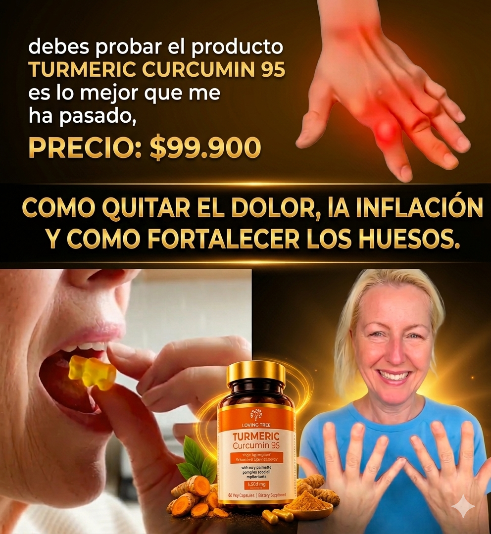 OFERTA 2 X 1 :TURMERIC™️ – Curcumina 95% de Alta Potencia para Articulaciones Flexibles, Menos Inflamación y Mayor Bienestar