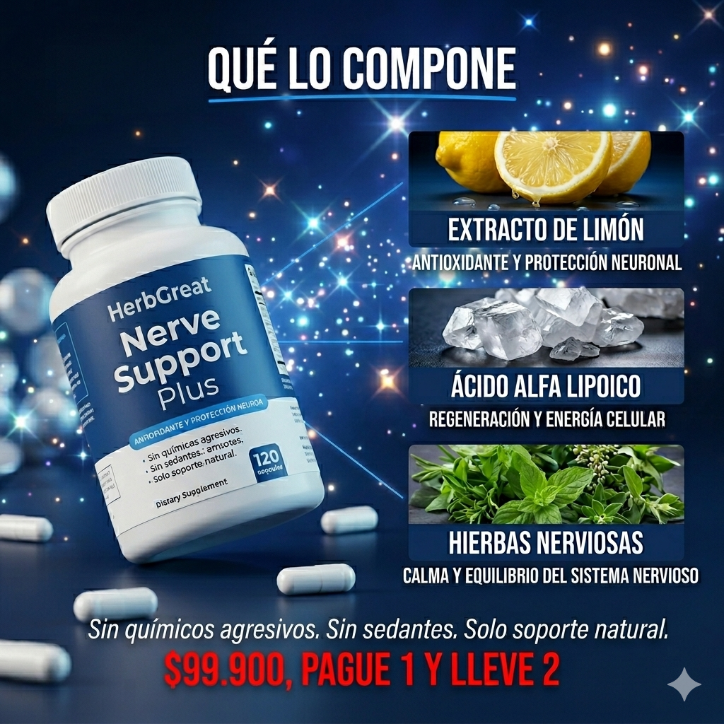 OFERTA 2 X 1 : NERVE SUPPORT PLUS™️ – Soporte Avanzado para Nervios, Reduce Hormigueo, Adormecimiento y Molestias Nerviosas