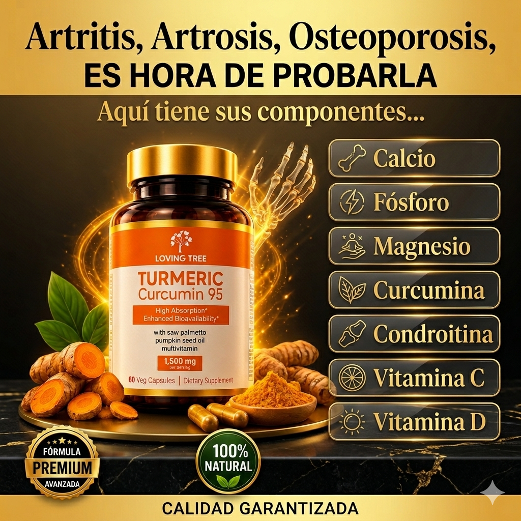 OFERTA 2 X 1 :TURMERIC™️ – Curcumina 95% de Alta Potencia para Articulaciones Flexibles, Menos Inflamación y Mayor Bienestar