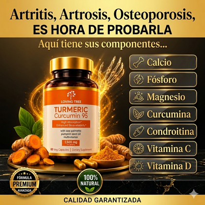 OFERTA 2 X 1 :TURMERIC™️ – Curcumina 95% de Alta Potencia para Articulaciones Flexibles, Menos Inflamación y Mayor Bienestar