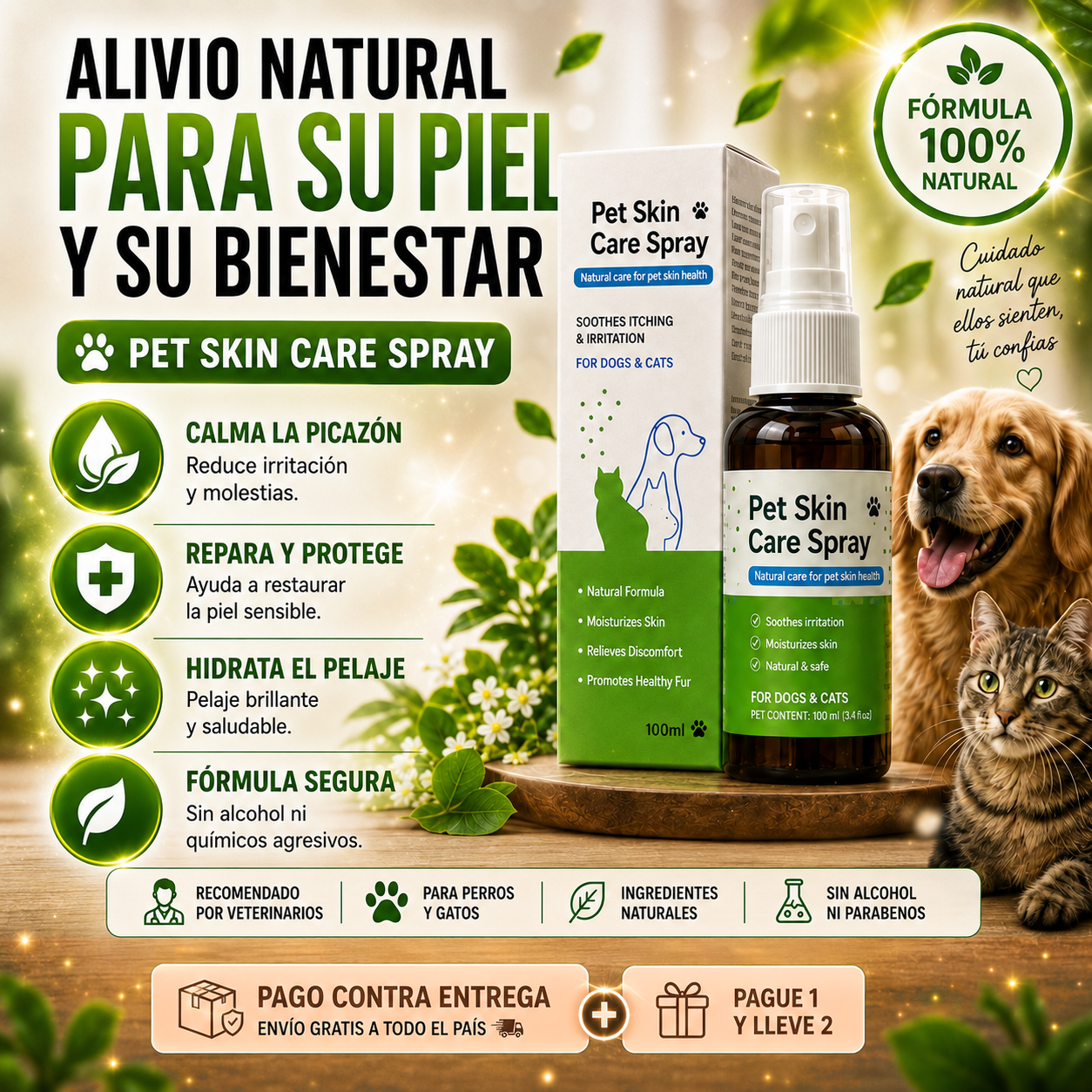 OFERTA 2 X 1 : PetSkin™️ – Fórmula para Piel Sana, Menos Picazón y Pelaje Brillante en tu Mascota
