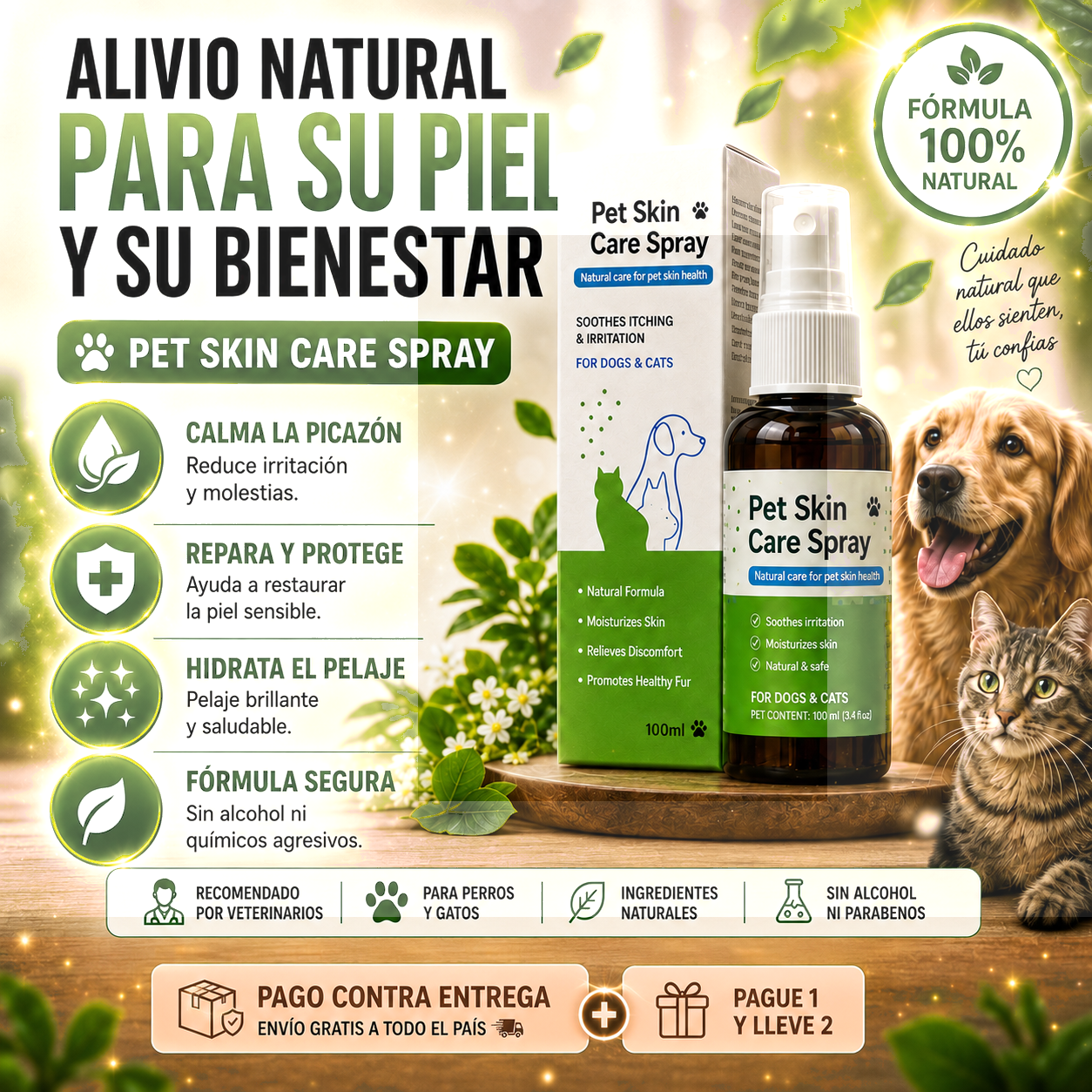 OFERTA 2 X 1 : PetSkin™️ – Fórmula para Piel Sana, Menos Picazón y Pelaje Brillante en tu Mascota