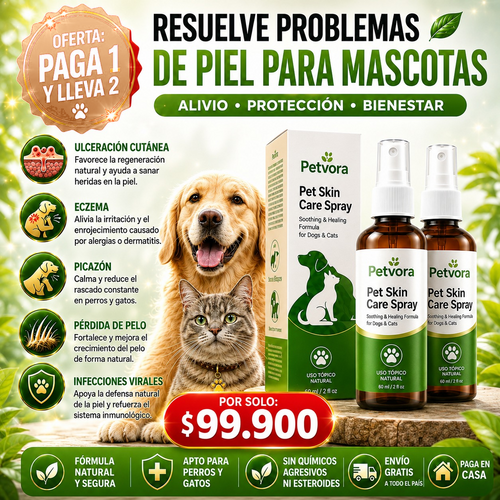 OFERTA 2 X 1 : PetSkin™️ – Fórmula para Piel Sana, Menos Picazón y Pelaje Brillante en tu Mascota